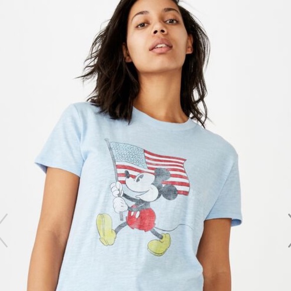 Cotton On Tops - Classic Mikey and Co t shirt chambray blue slub S